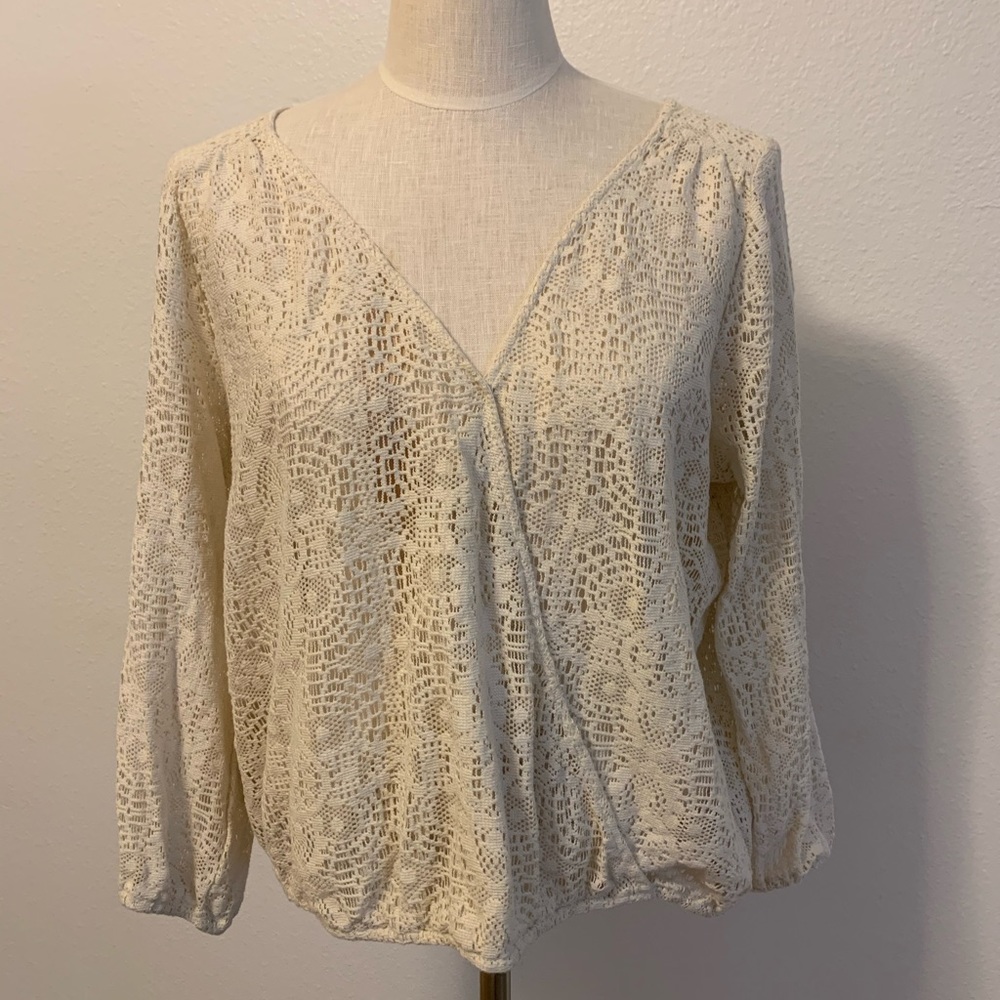 Lace long sleeve top